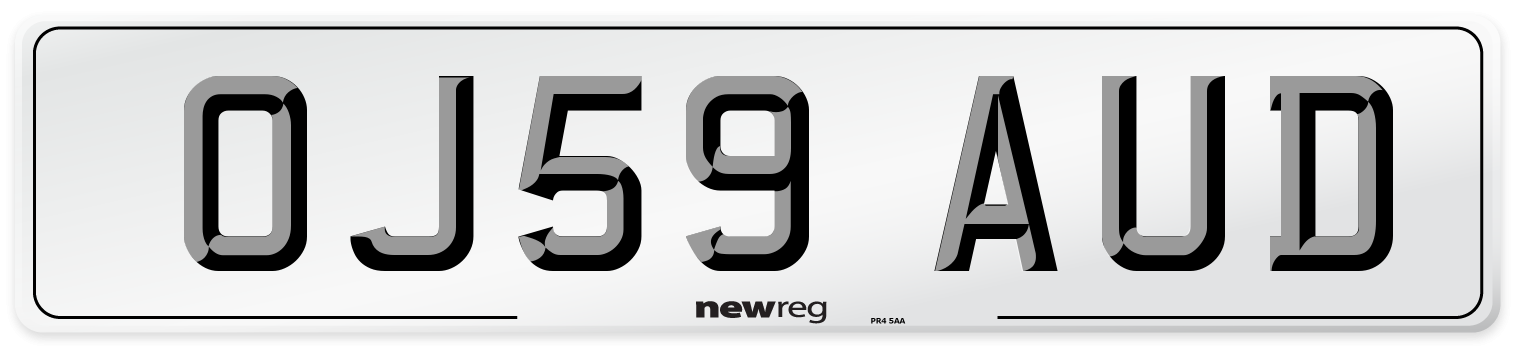 OJ59 AUD Number Plate from New Reg